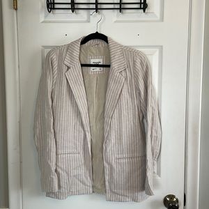 Linen Striped Blazer | A&F